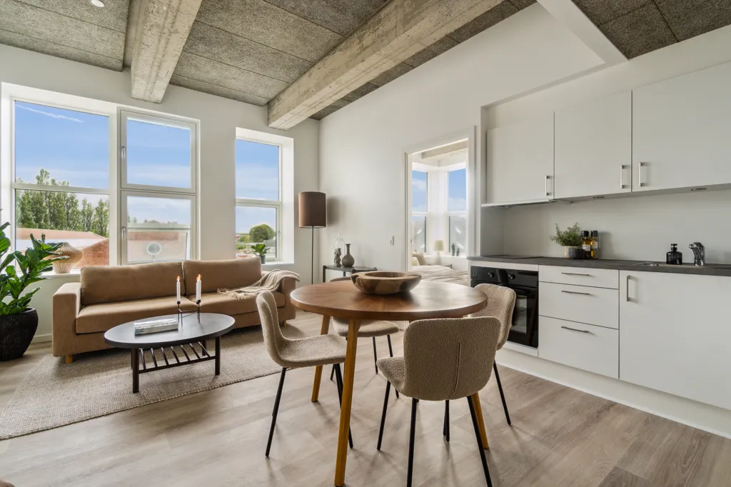 Söögituba - Eco-Friendly Flats with Terrace in Brøndby