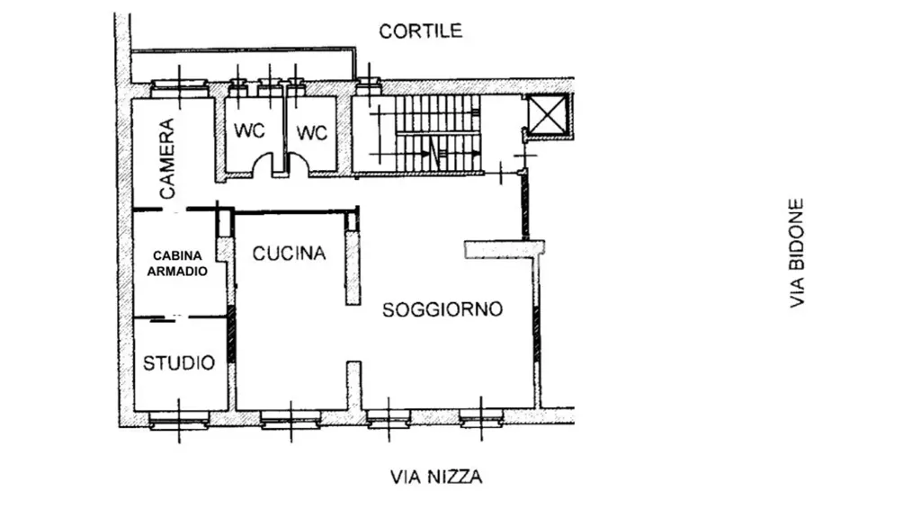 Plan - Spacious Apartment with Balcony in Turin