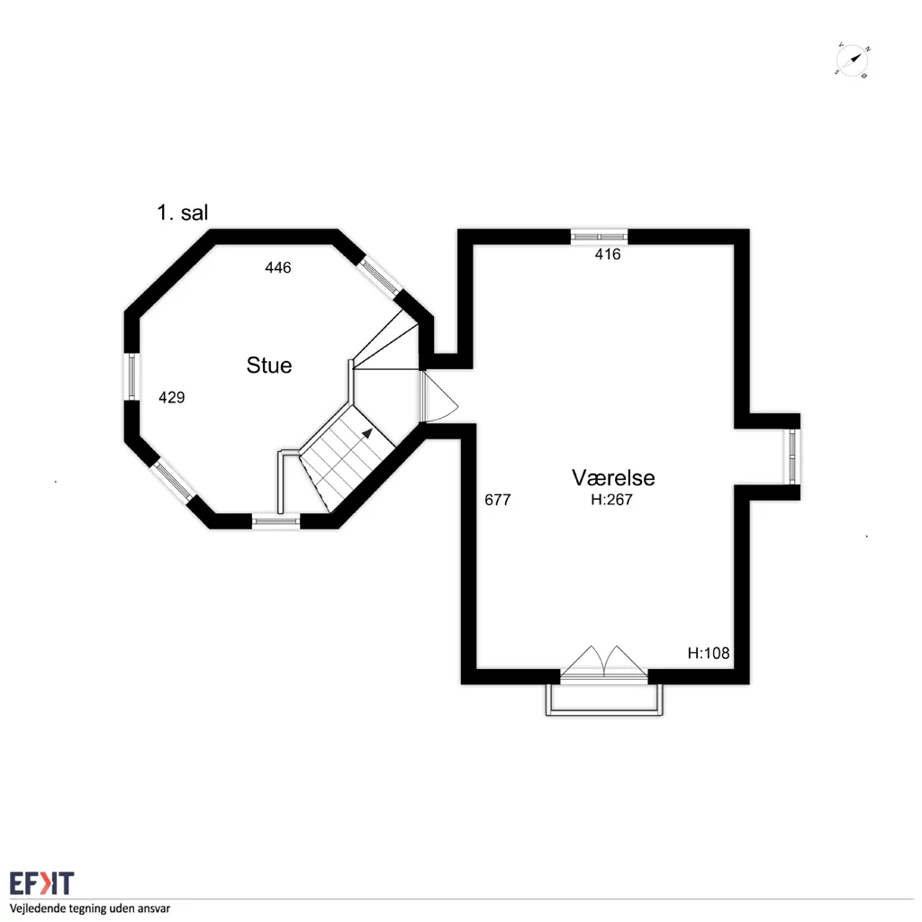 Plan - Characterful Country House with Tower near Langesø