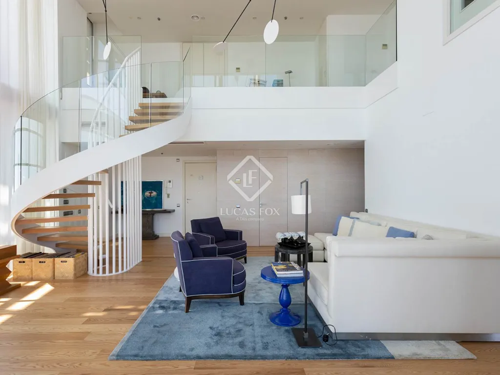 Living Room - Contemporary Apartment with Sea Views in Diagonal Mar