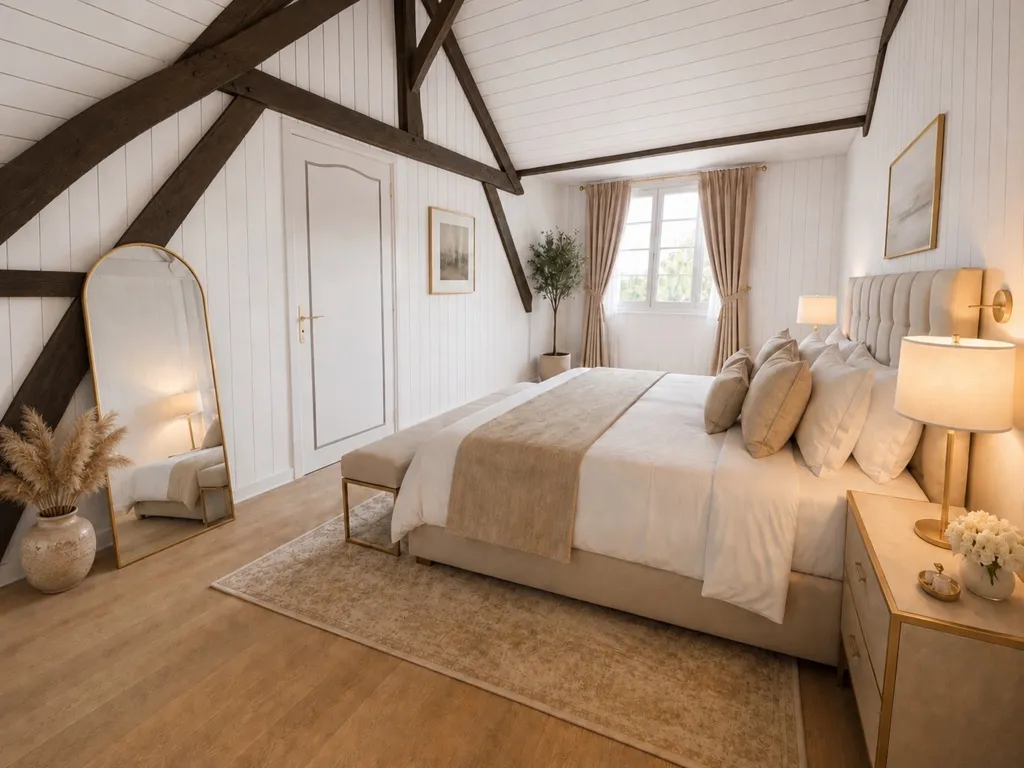 Chambres - Longère avec Dépendance à Bazicourt