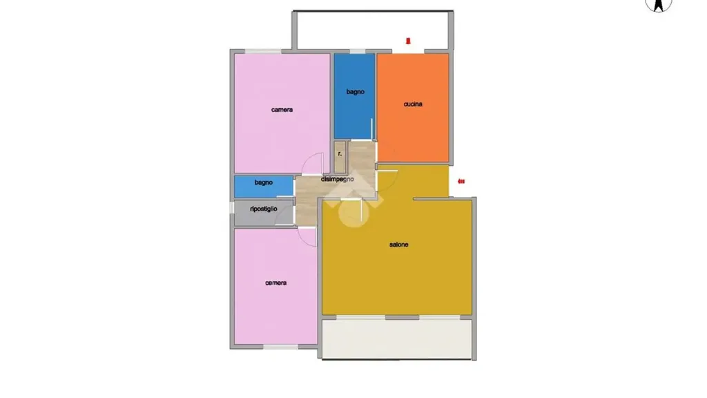Plan - Apartment with Balcony in Palermo