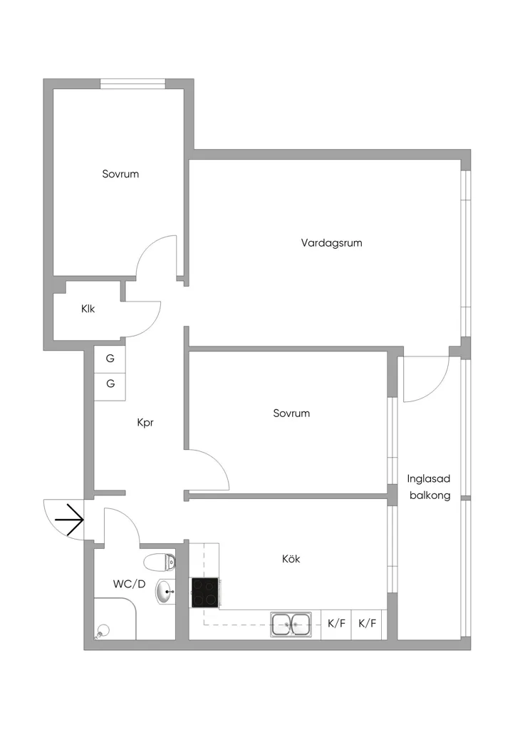 Plaan - Apartment with Balcony View in Popular Area