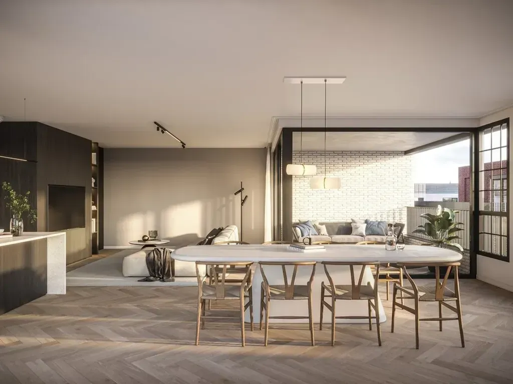 Söögituba - New Build Apartment with Terrace in Putte