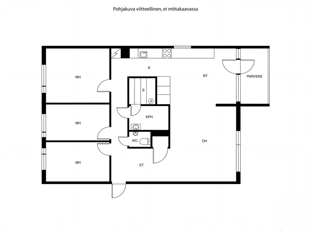 Grundriss - Fully Renovated Apartment with River Views in Oulu