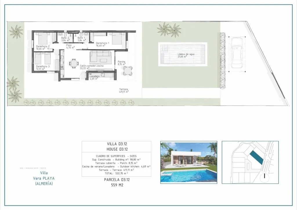 Plan - Contemporary Villa with Sea View in Vera Playa