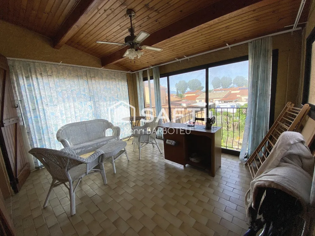 Terrace - Rustic House with Pool near Perpignan