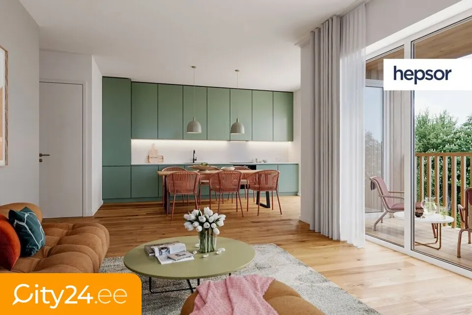 Living Room - Apartment with Balcony in Manufactory Quarter