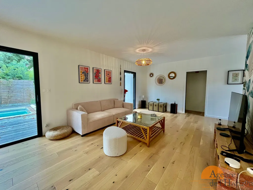 Séjour - Maison Meublée avec Piscine à Andernos-les-Bains