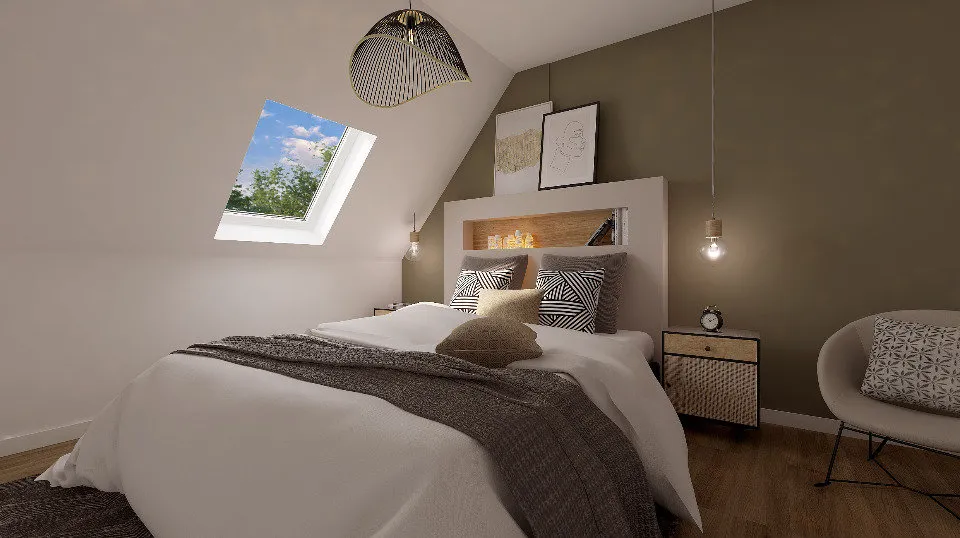 Chambres - Maison à Construire avec Jardin à Samer