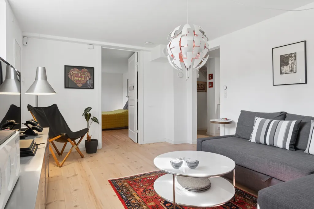Living Room - Charming Brick Villa with Terrace in Birkerød