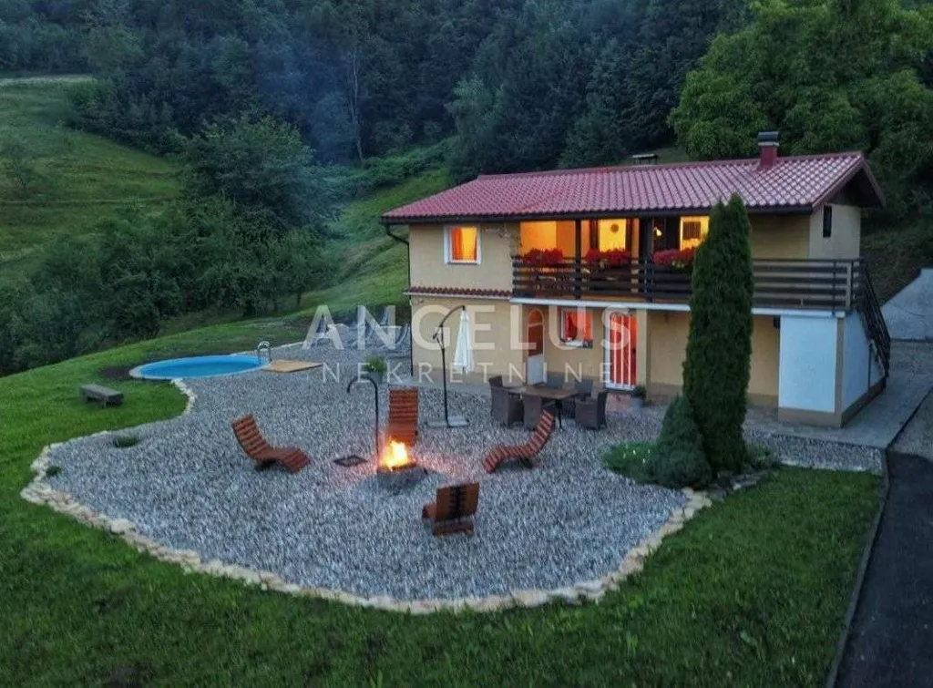 Vista aerea - Holiday House with Pool in Vrbovsko