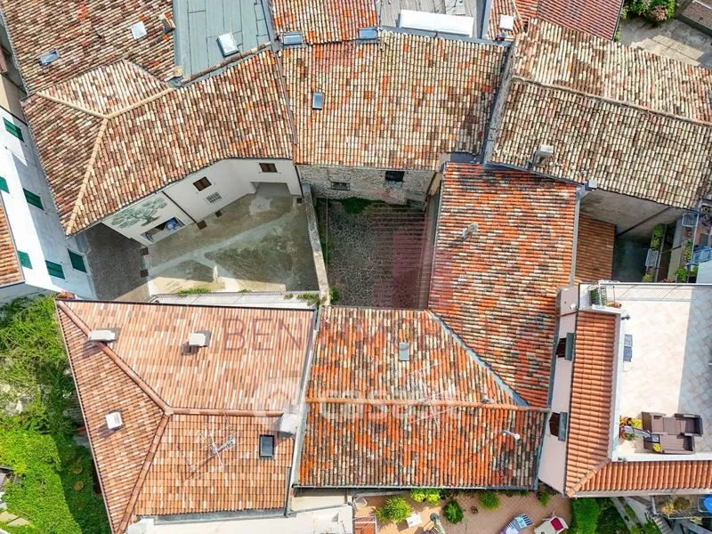 Aerial - Rustic Farmhouse with Lake View in Tignale