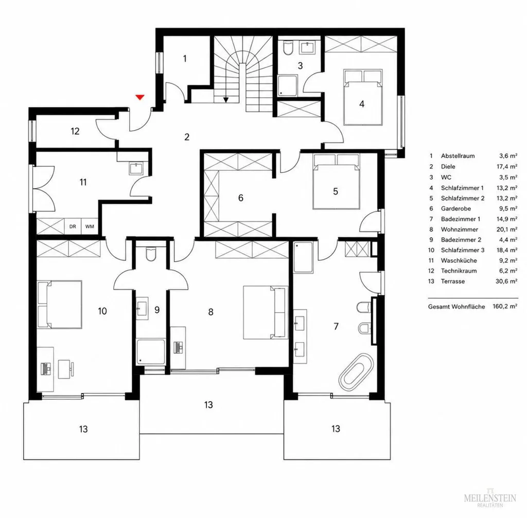 Plaan - Penthouse with Panoramic Views in Mondsee
