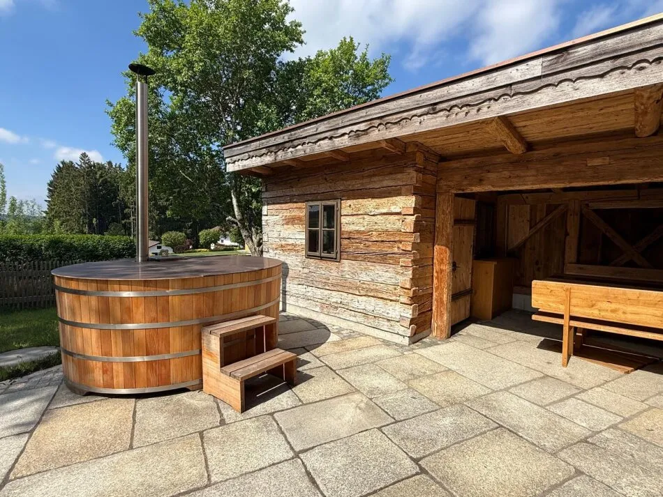 Terrasse - Sanitised Country House with Sauna in Roßbach
