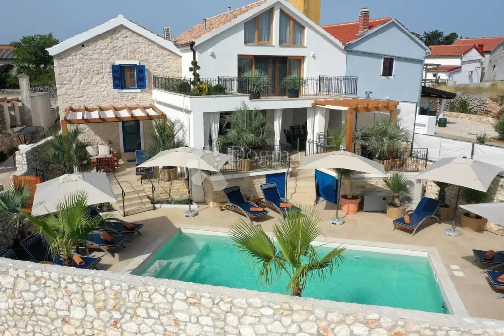 Aerial - Stone House with Pool on Molat, Zadar