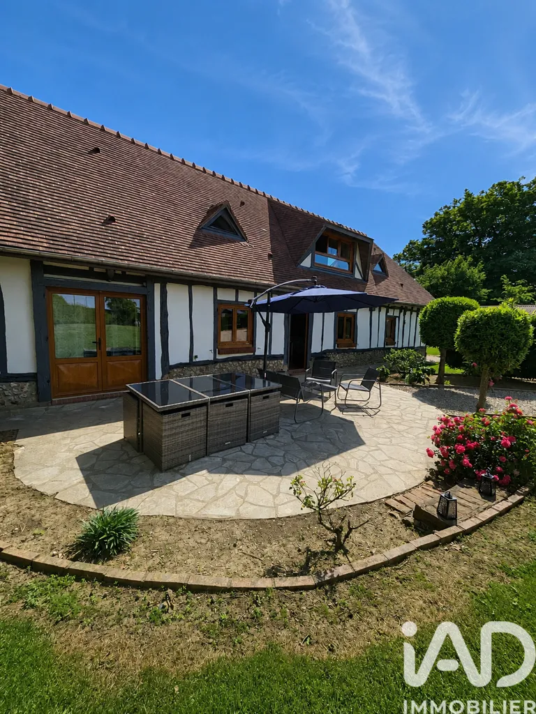 Terrasse - Longère Charmante avec Jardin à Bosc-Édeline