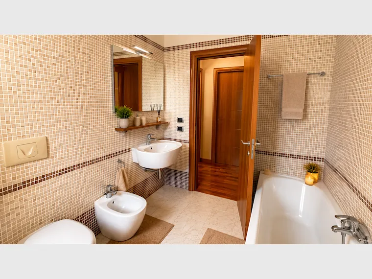 Salles de bain - Apartment with Private Garden in Fiuggi