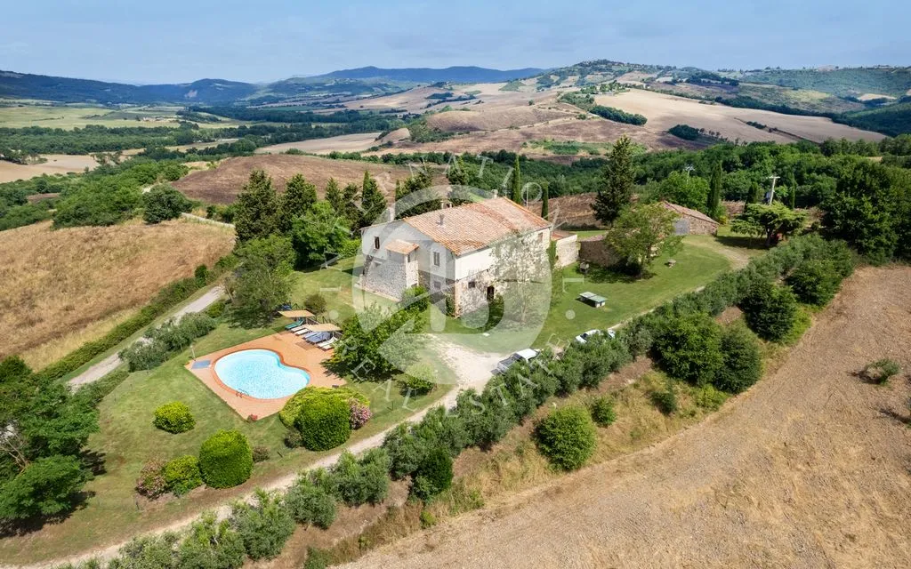 Vue aérienne - Luxury Farmhouse with Pools in Radicondoli
