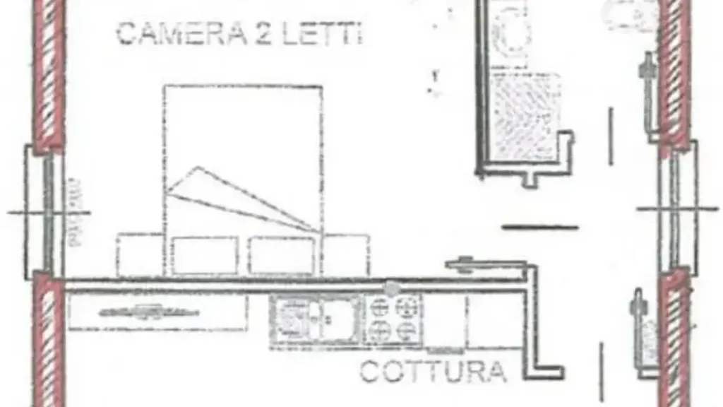 Plaan - Rustic-Style Flat with Balcony in Brescia